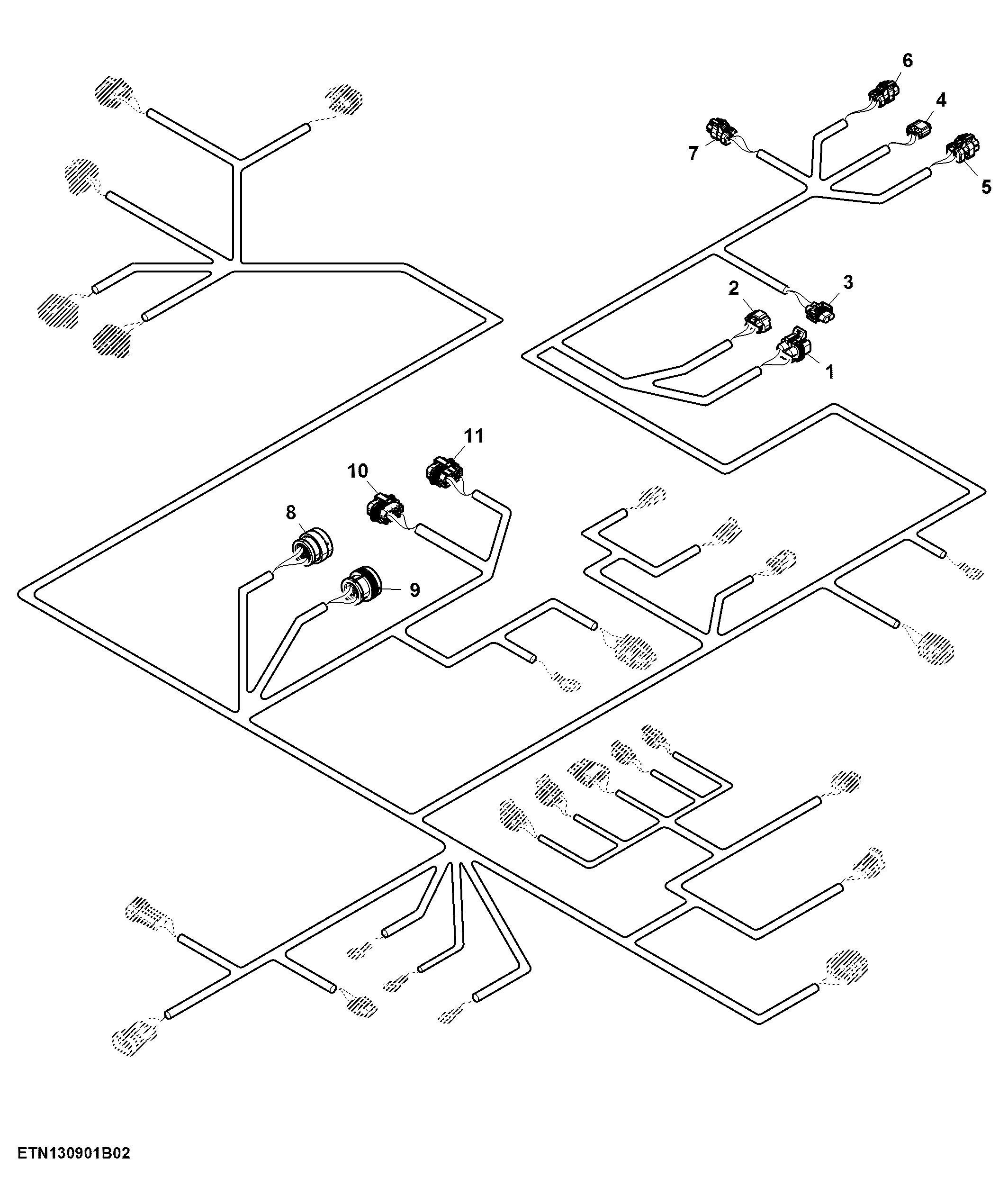 Left Control Unit 2, Main Wiring Harness (2 of 3)