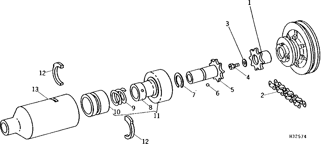 QUIK-TATCH™ COUPLER AND SHIELD (VARIABLE DRIVE) (LEFT-HAND SIDE)