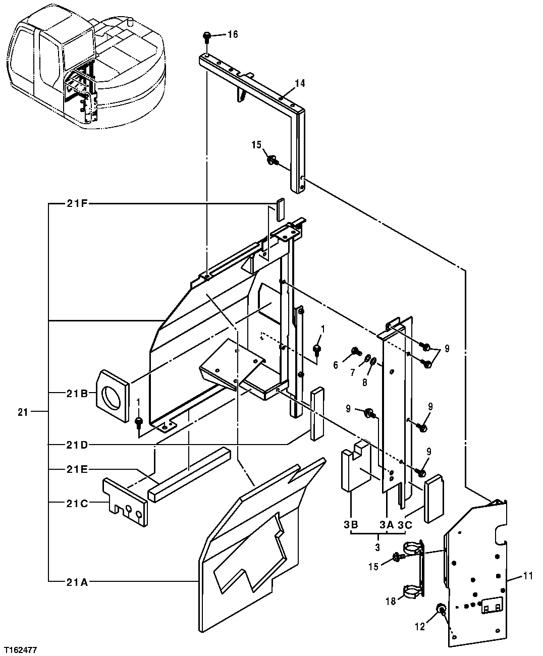 LEFT SIDE COMPARTMENT PANELING (SN -062992)