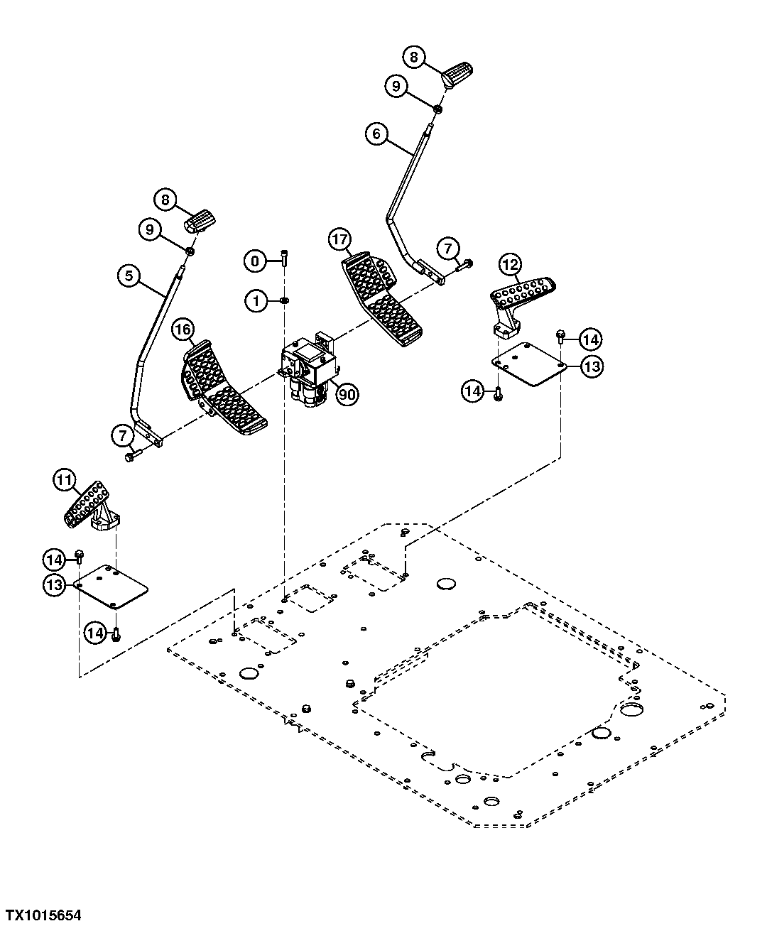 Travel Pilot Control Valve, Levers and Pedals