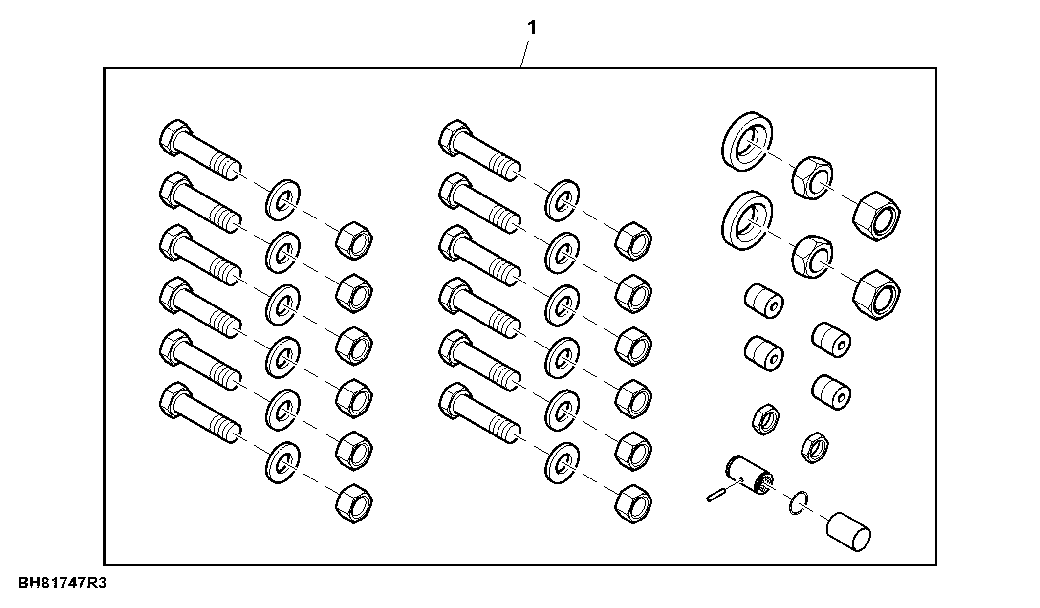Attachment, Axle Spacers and Hardware