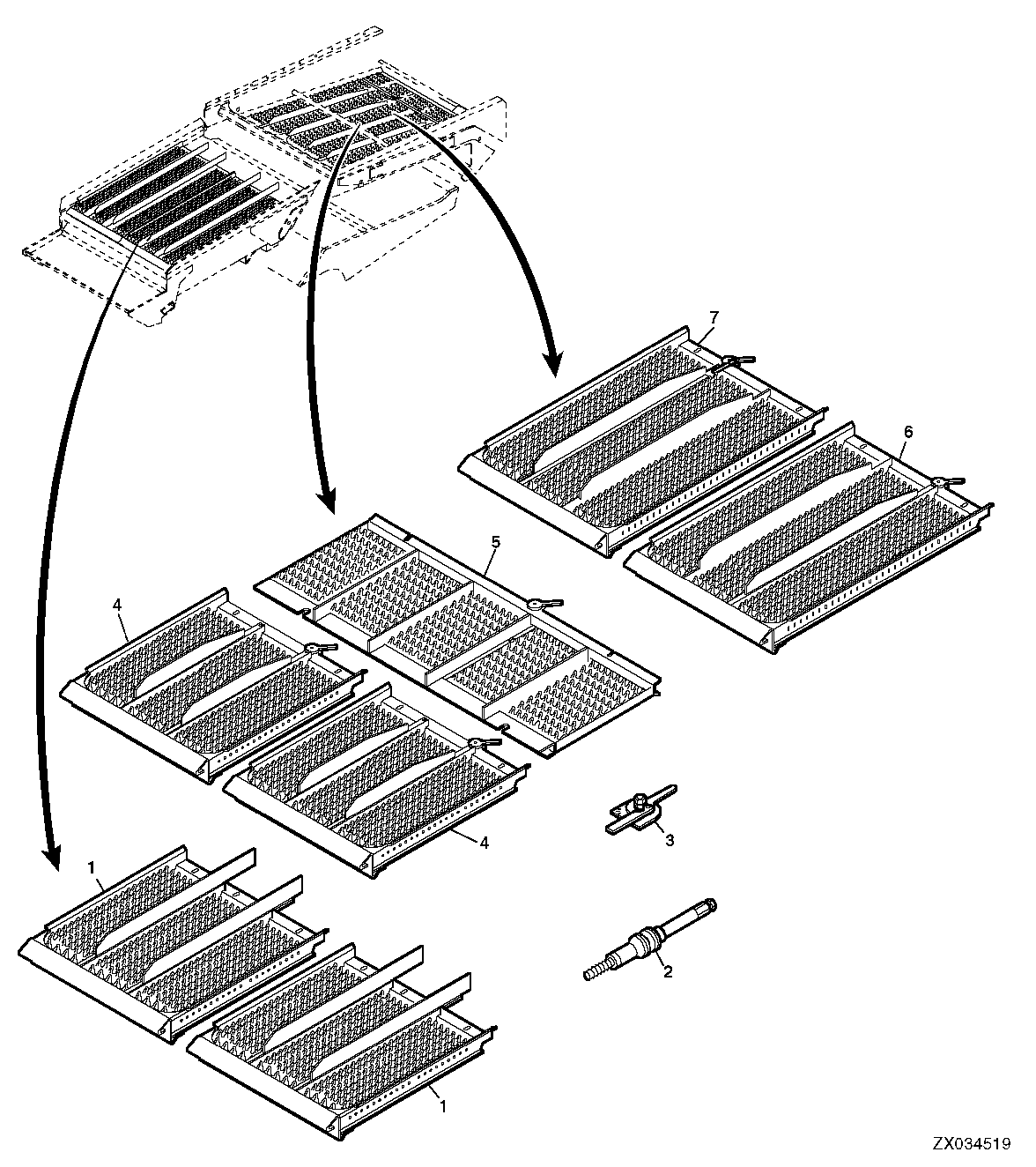 CORN SIEVES, MANUALLY-ADJUSTABLE, CZ/4 FINS