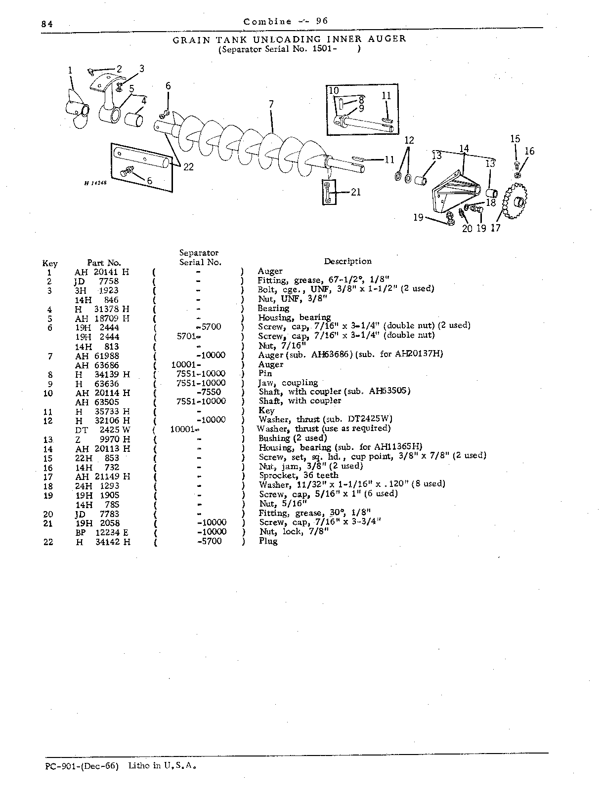 Grain Tank, Unloading Auger Electromagnetic Clutch, Loading and Unloading Augers (Continued)