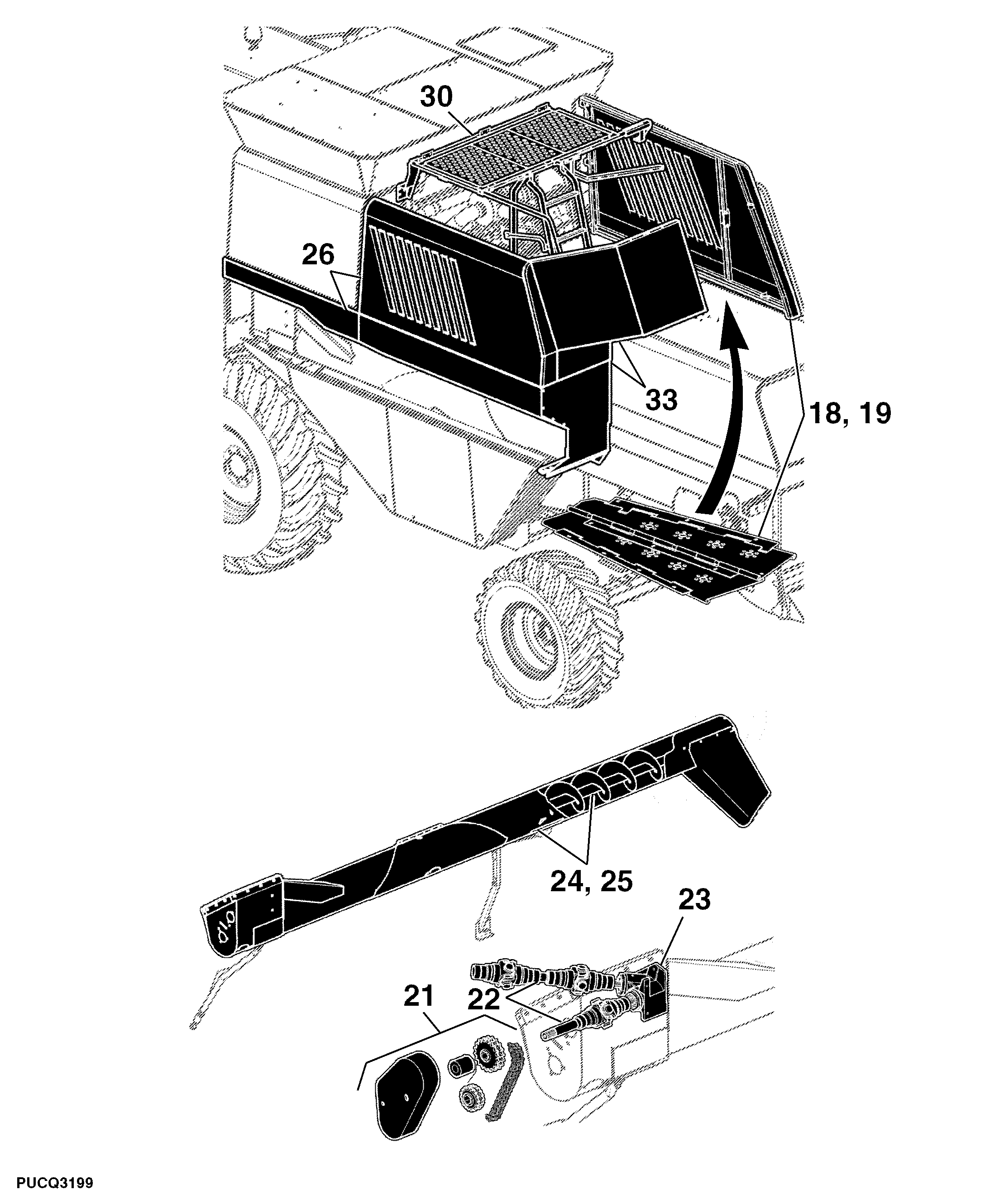 130 Elevator, Grain Tank and Unloading Auger W330