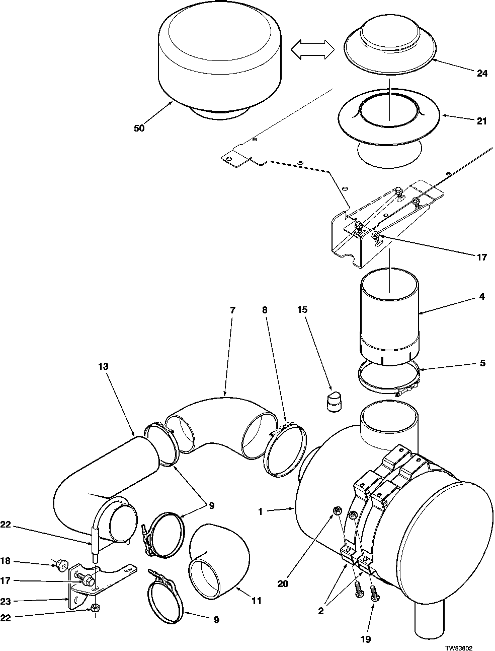 AIR INTAKE SYSTEM (660D, 001285- ) (848G, 001066- )