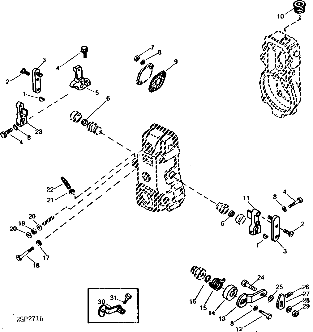 FUEL INJECTION PUMP GOVERNOR LEVERS AND CONTROLS
