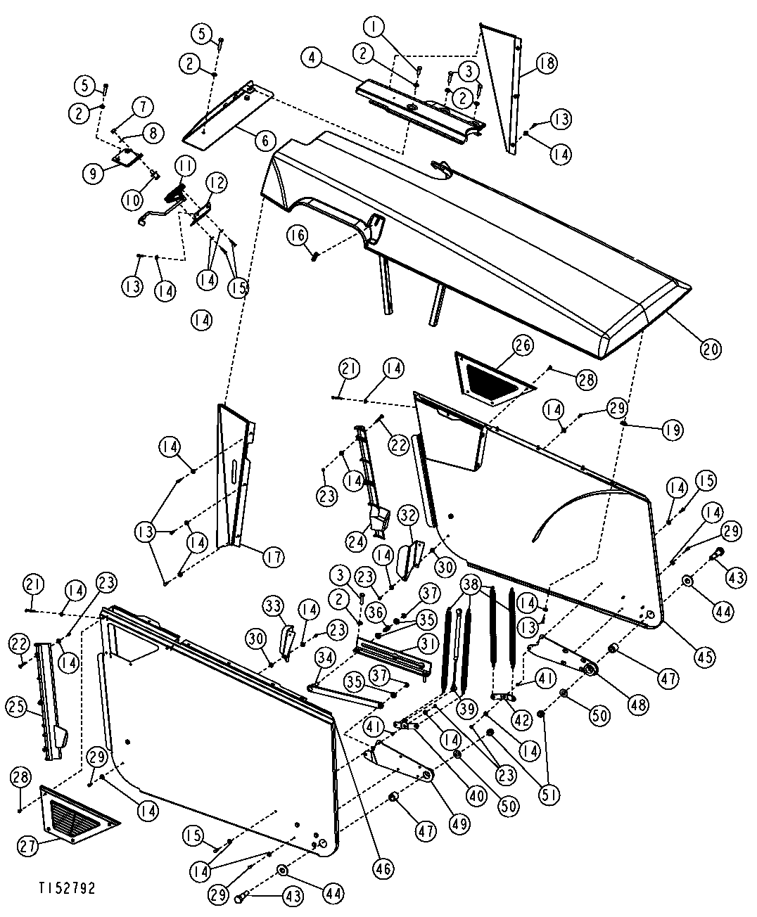 Hood & Engine Side Panels (Engine 6068TT061-)