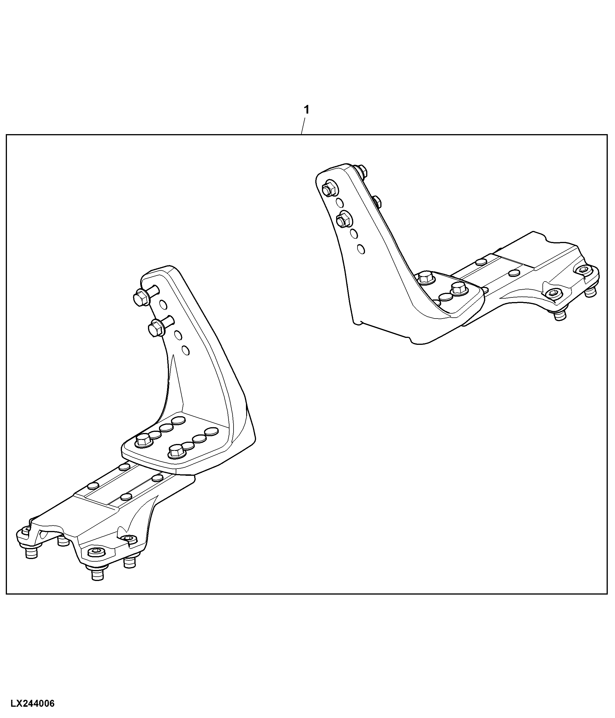 Attachment, Base Support, Front Fenders, MFWD, Rigid
