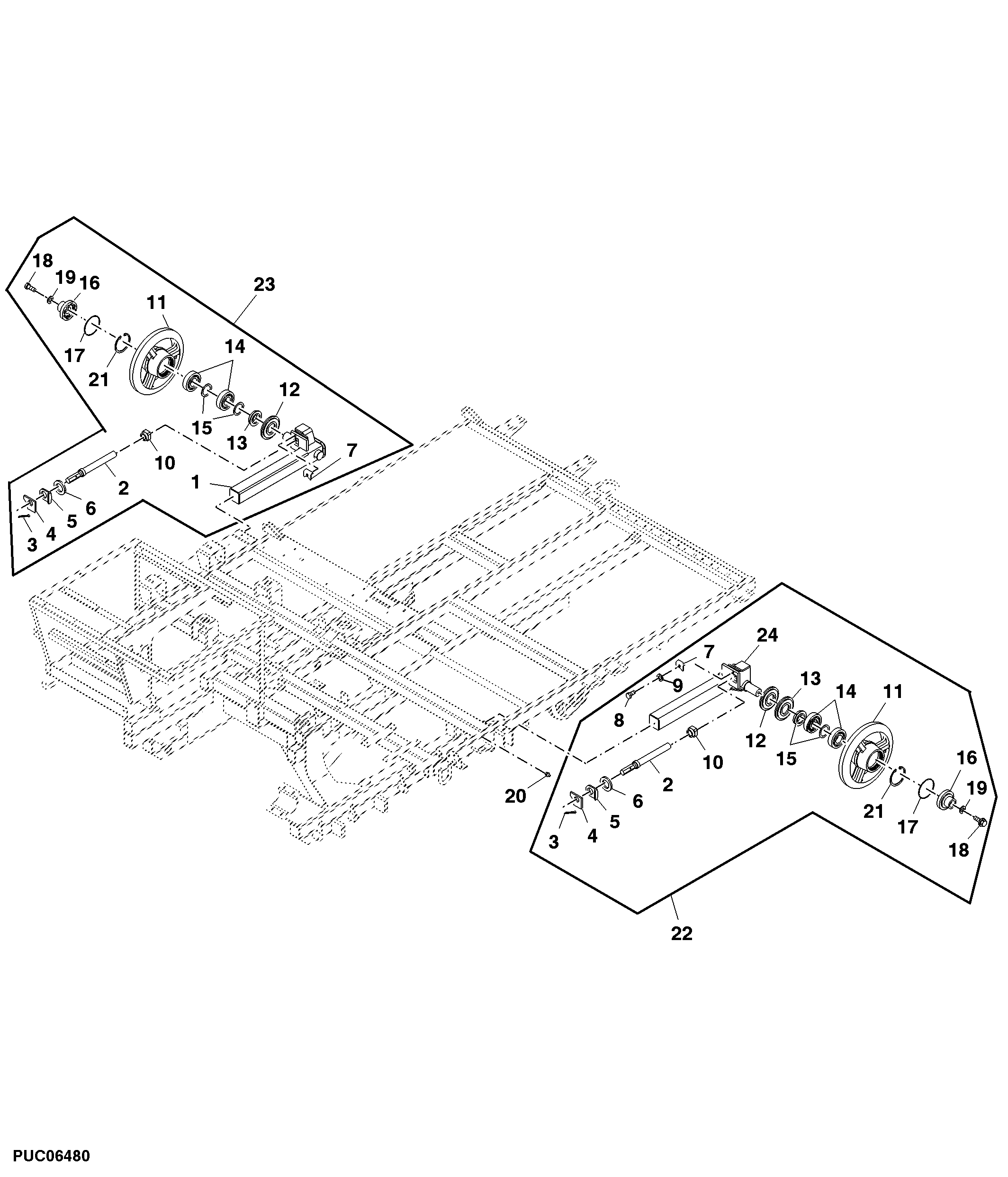 Track Idler Assembly, XinChai 498BT Engine Version