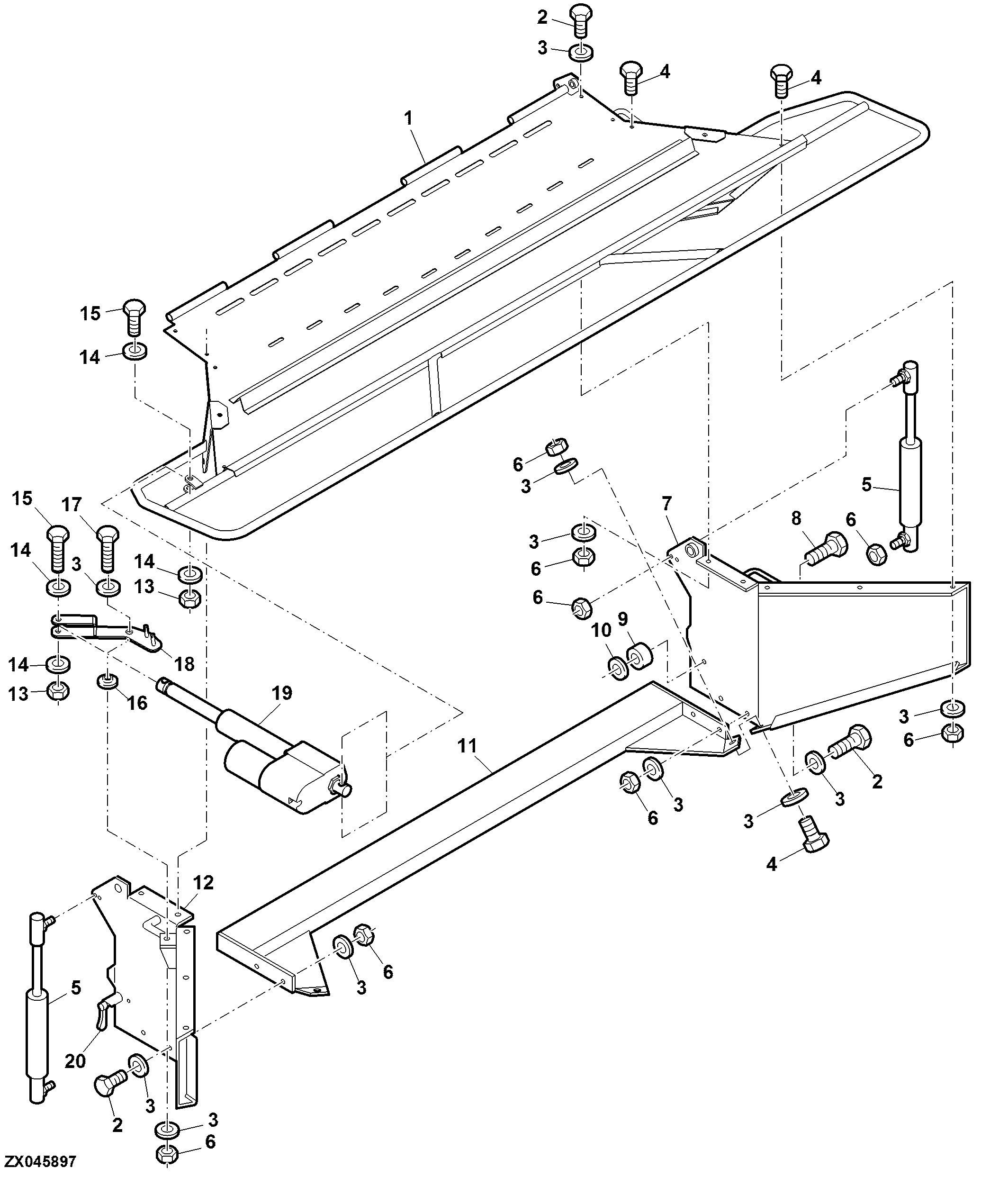 Straw Distributor With Electrically Adjustable Straw Deflectors, Extra Fine Cut, Distribution Over 25 ft