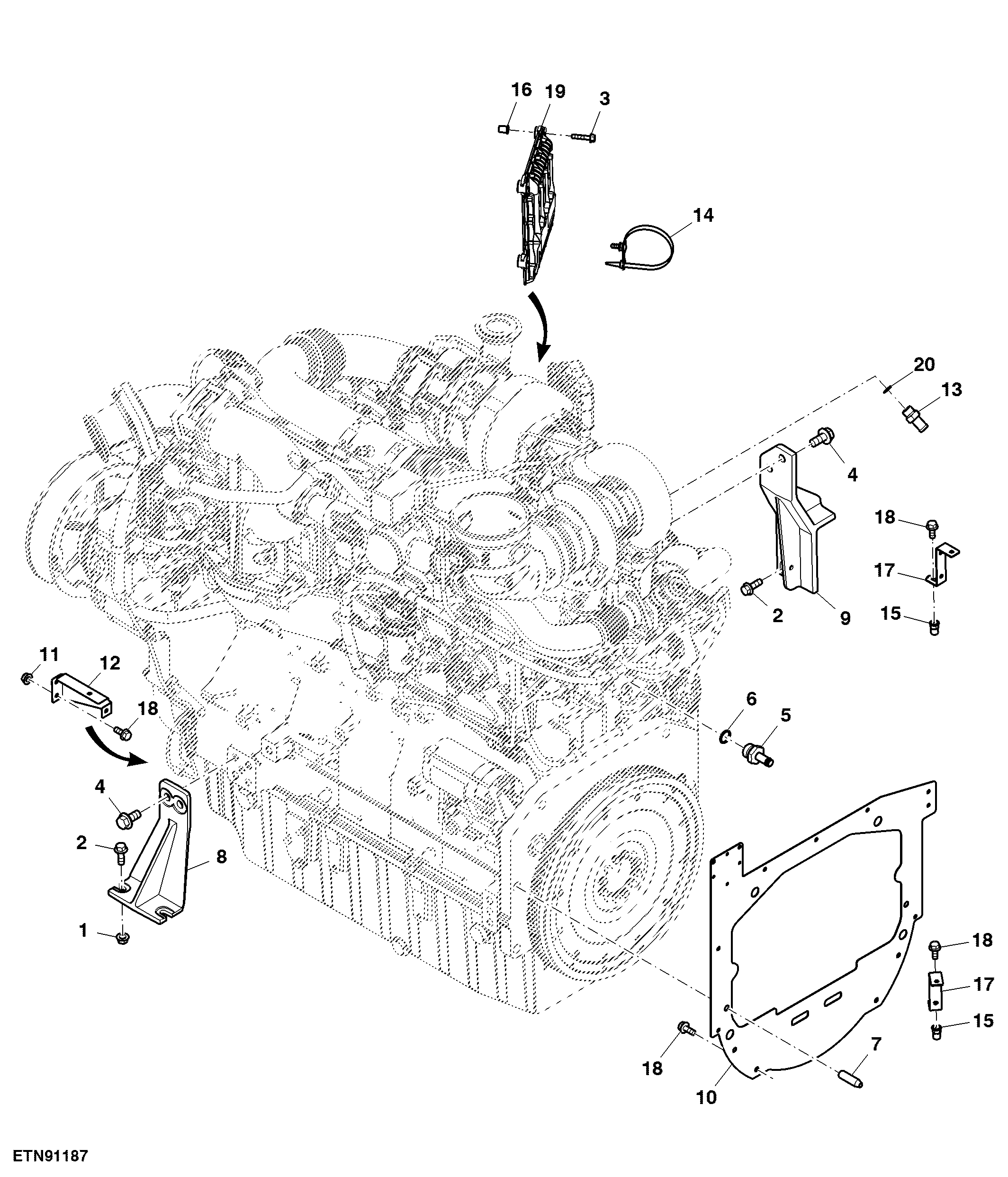 Engine Mounts, Diesel Engine - Interim Tier 4
