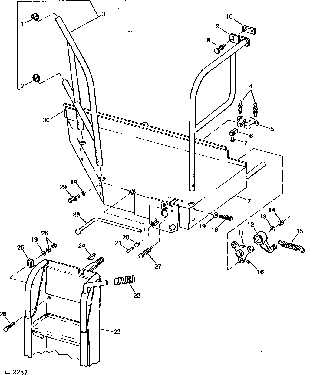 Operator's Platform Ladder and Handrail, Use W/ Tracks