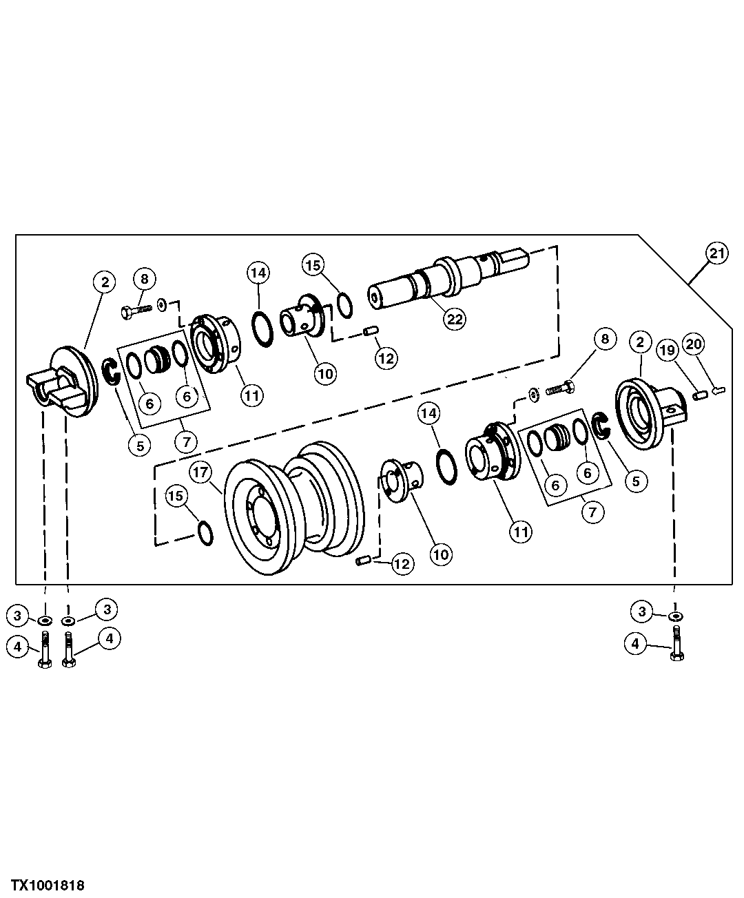 SINGLE AND DOUBLE FLANGE TRACK ROLLER AND COMPONENTS