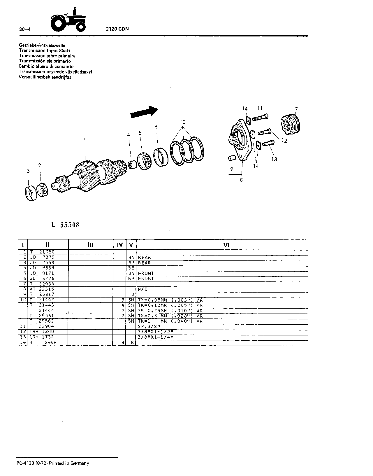 Transmission Input Shaft