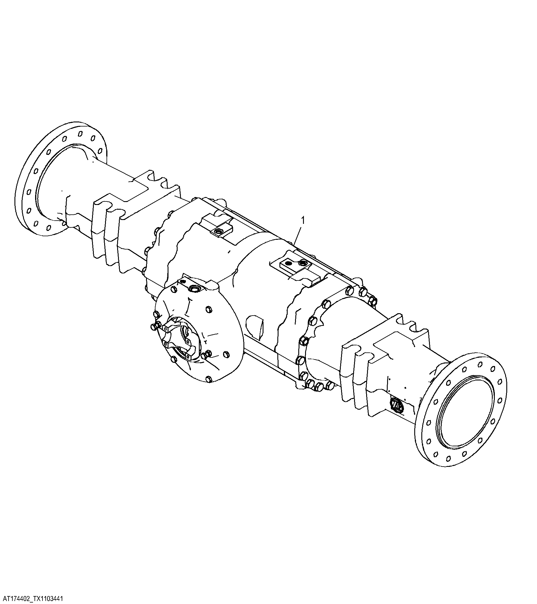 Complete Rear Axle and Differential Assembly