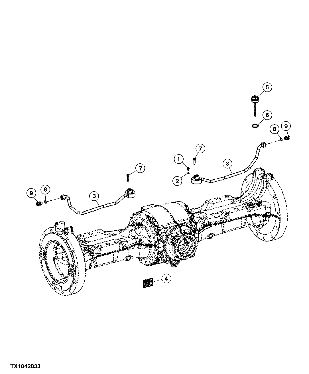 Axle Brake Tube Assembly with Hydraulic Differential
