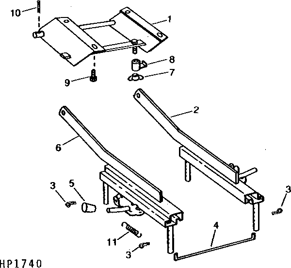 OPERATOR'S PLATFORM SEAT SUPPORTS (206201 - )