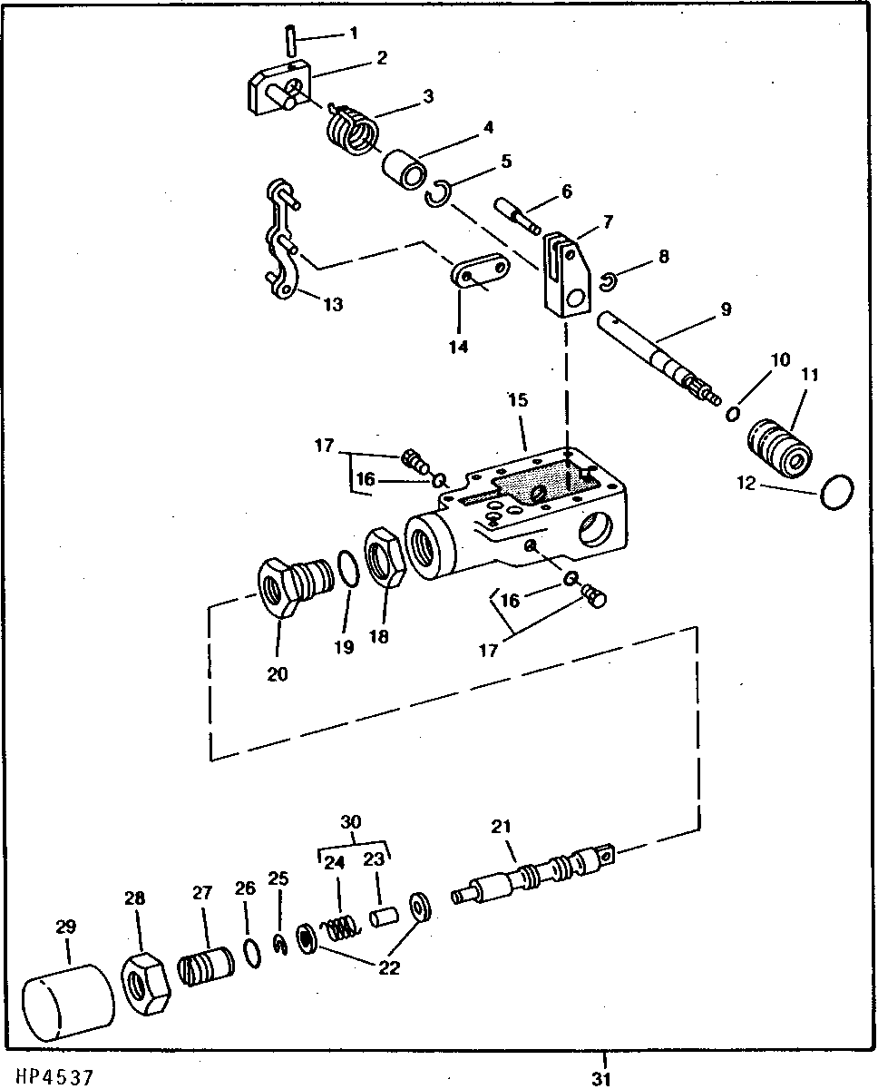 HYDROSTATIC DRIVE DISPLACEMENT CONTROL VALVE (610701 - 620400)
