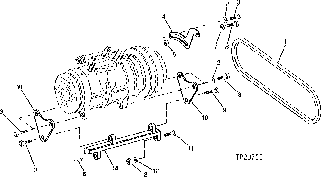 AIR CONDITIONER COMPRESSOR MOUNTING BRACKETS