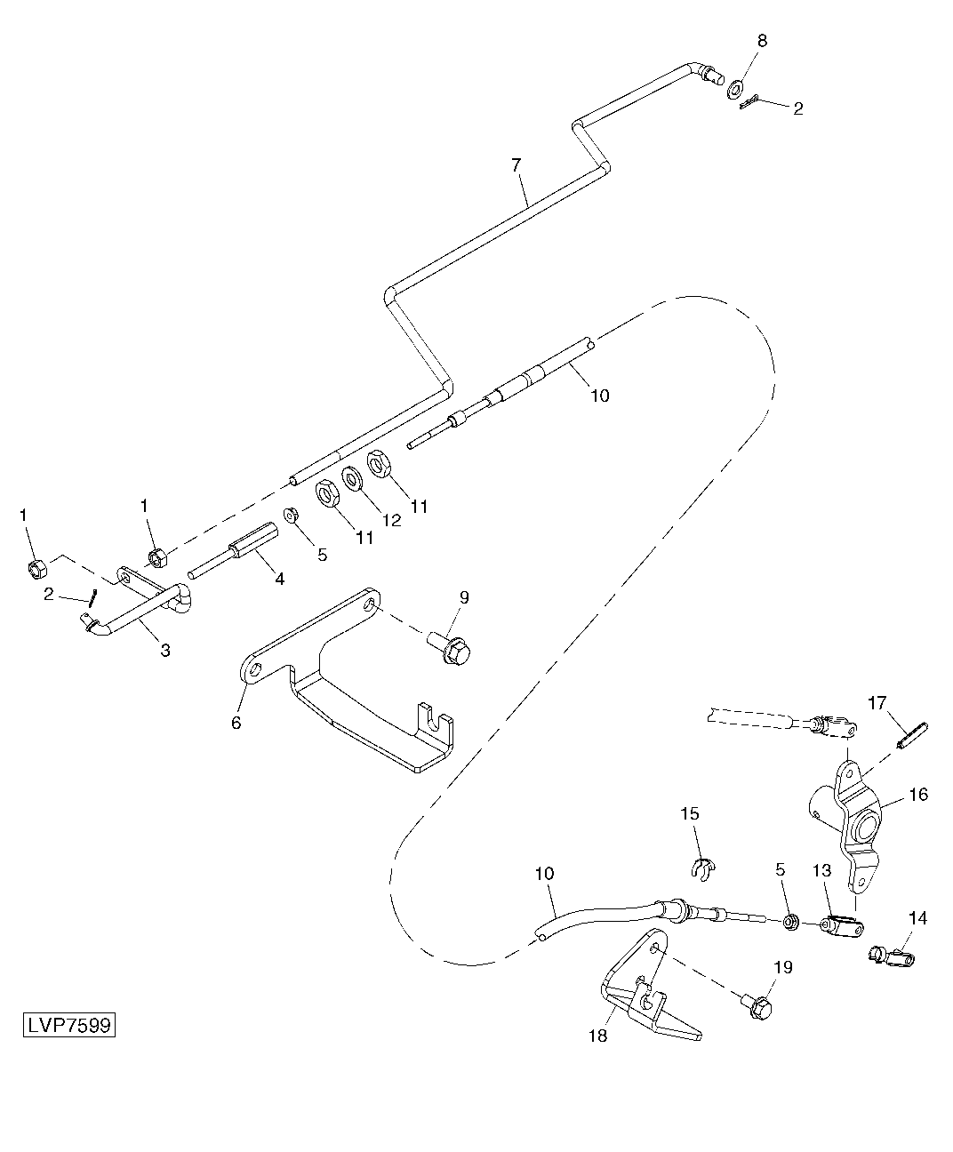 ACCELERATOR CONTROL LINKAGE (W/E-PTO) (STRADDLE MOUNT)