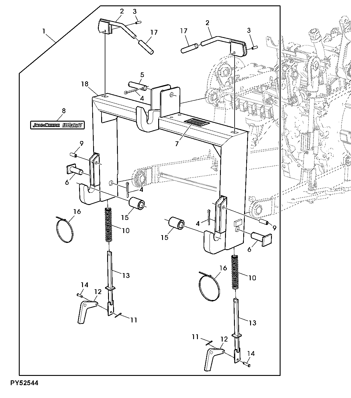 Quick Coupler Hitch Category I (Optional) (360001 - )