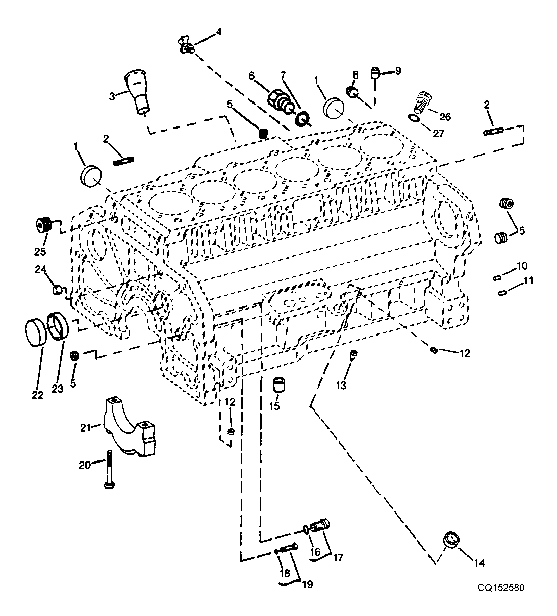 CONECTORES DEL BLOQUE DE CILINDRO - MOTOR 8.1L