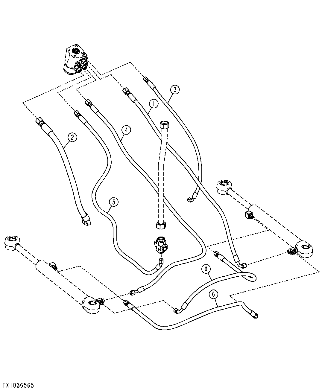 Steering Cylinder Hydraulic Hoses