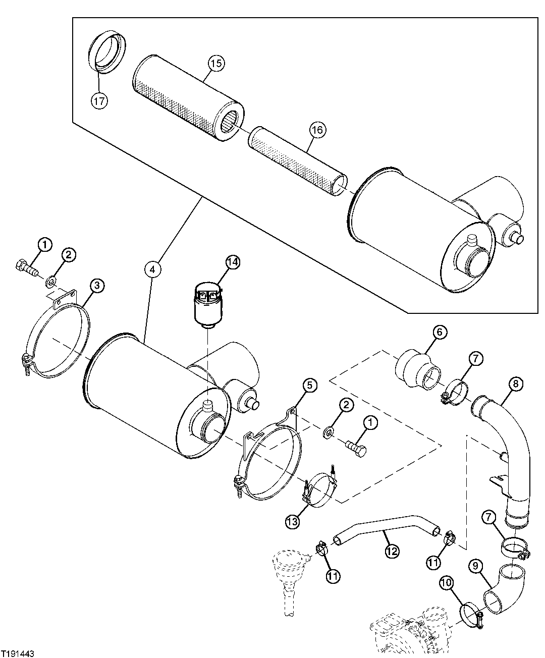 Air Cleaner, Mounting Brackets and Elements