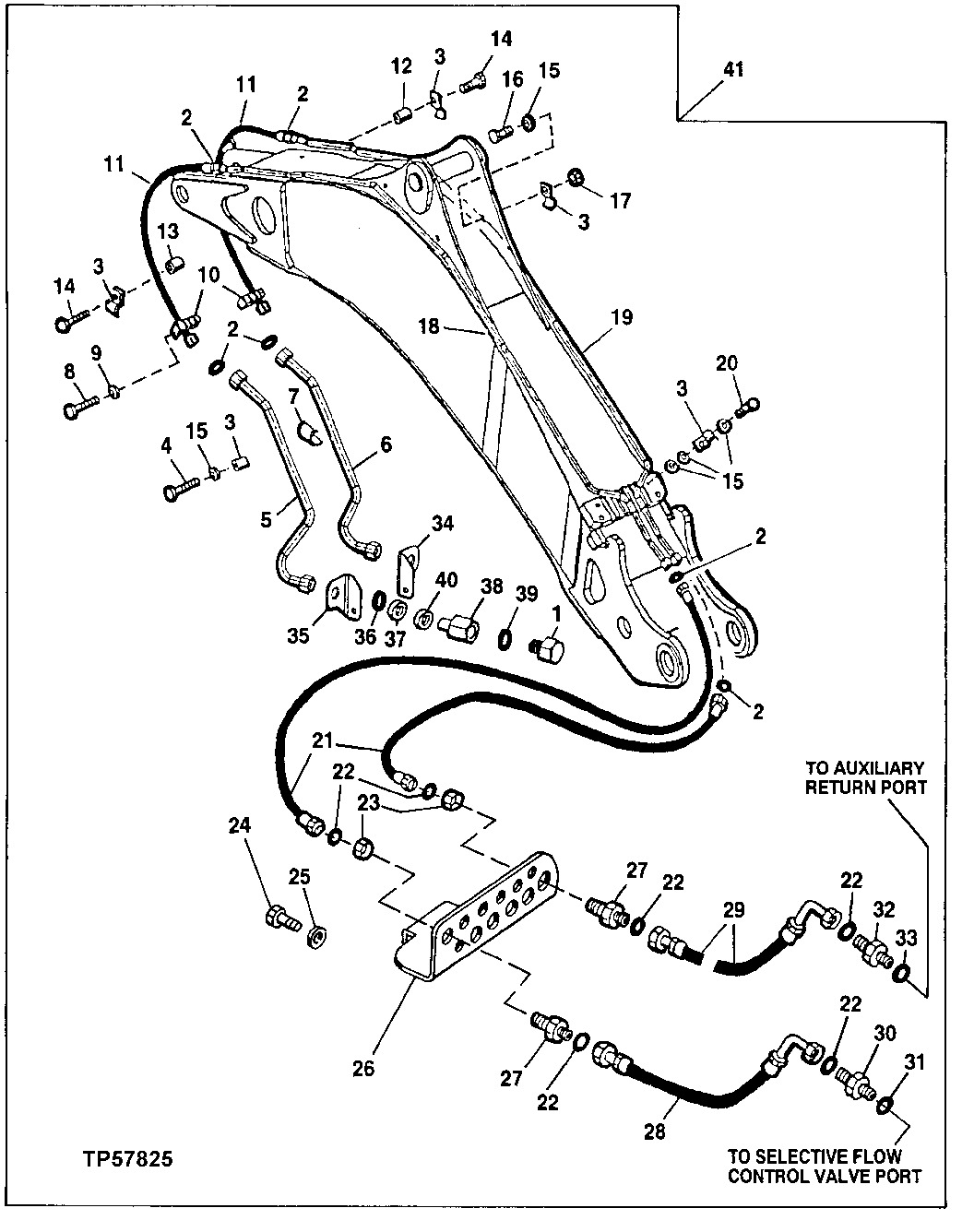 Auxiliary Equipment Hydraulics (Standard Dipperstick)