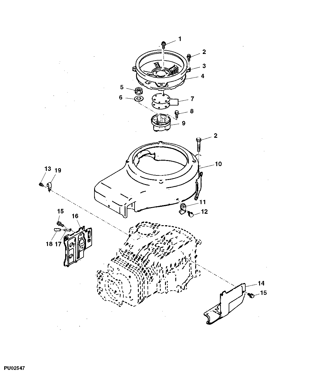 FLYWHEEL SCREEN BLOWER HOUSING AND ENGINE SHROUDS