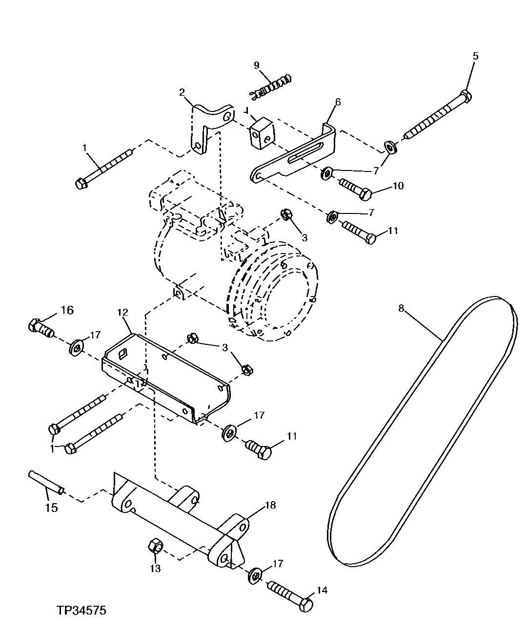 AIR CONDITIONER COMPRESSOR MOUNTING BRACKETS