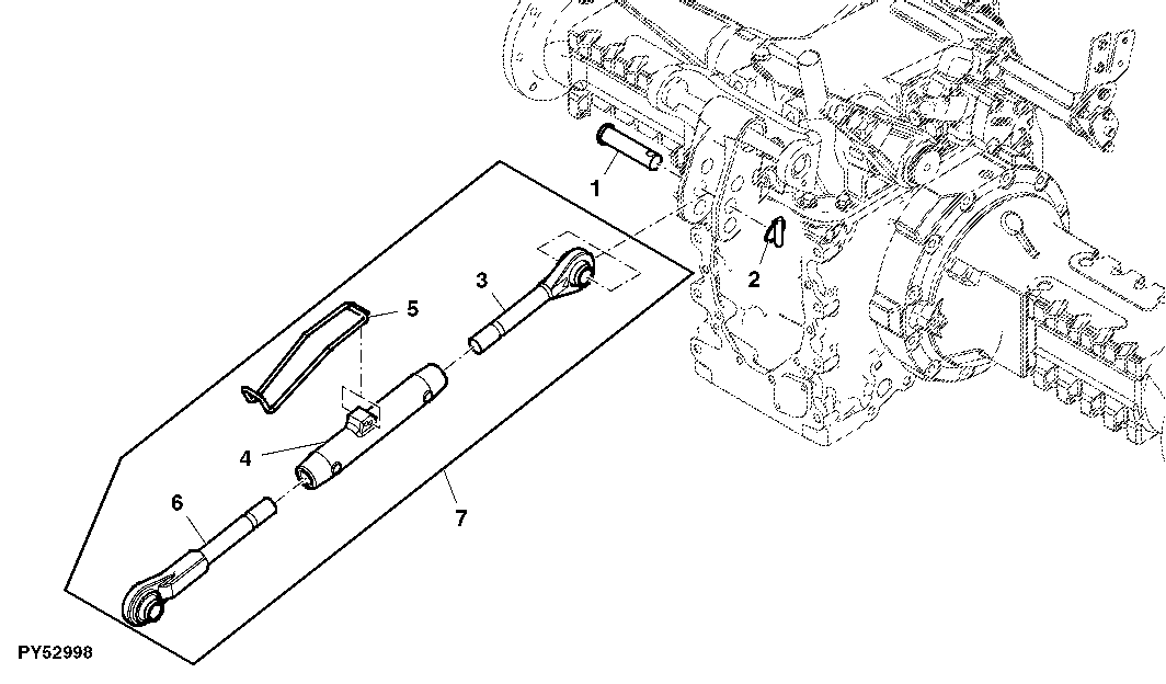 Three Point Hitch Centre Link, W/ Foldable ROPS