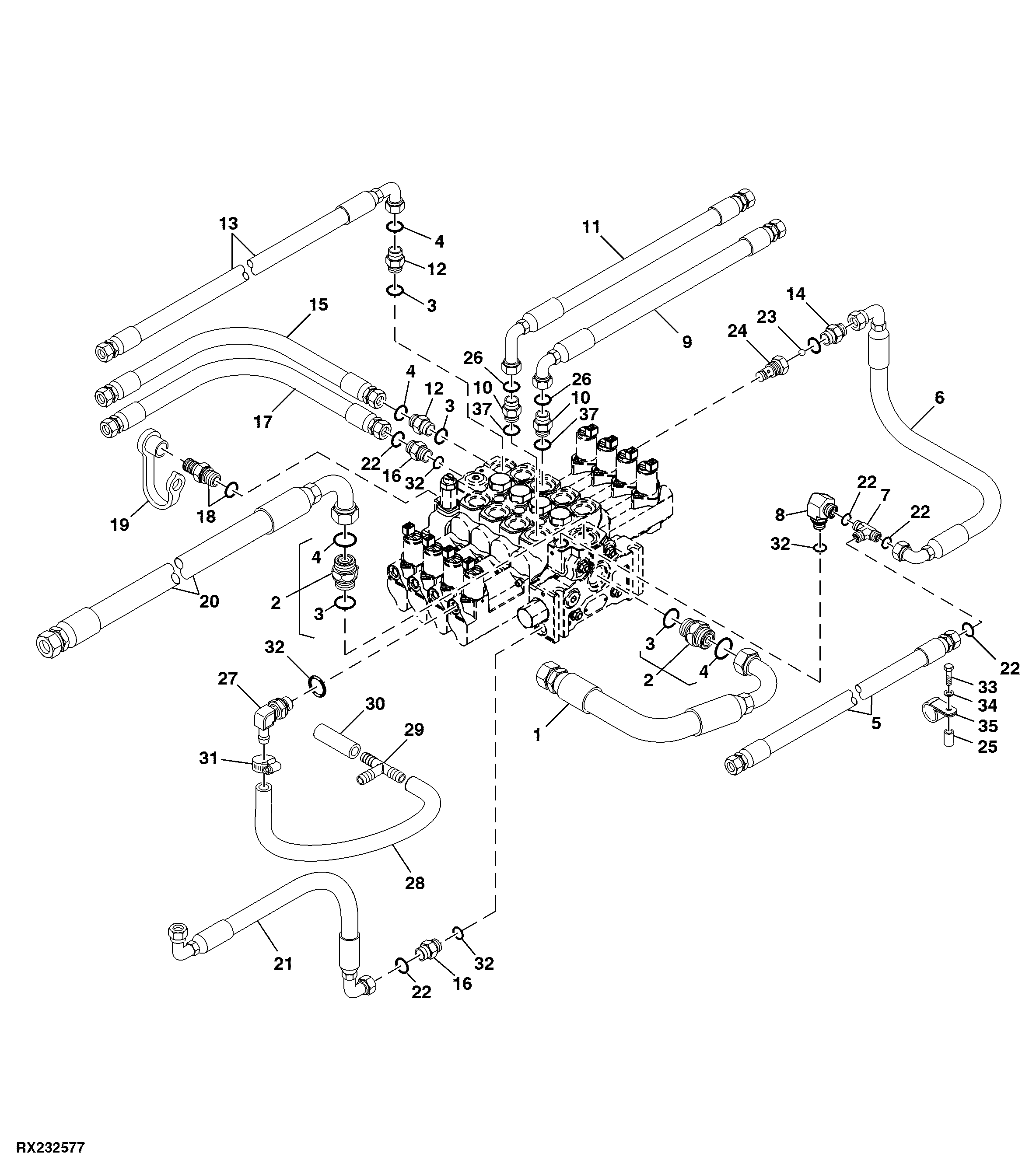 Selective Control Valve Lines (Scraper Tractor High Flow)