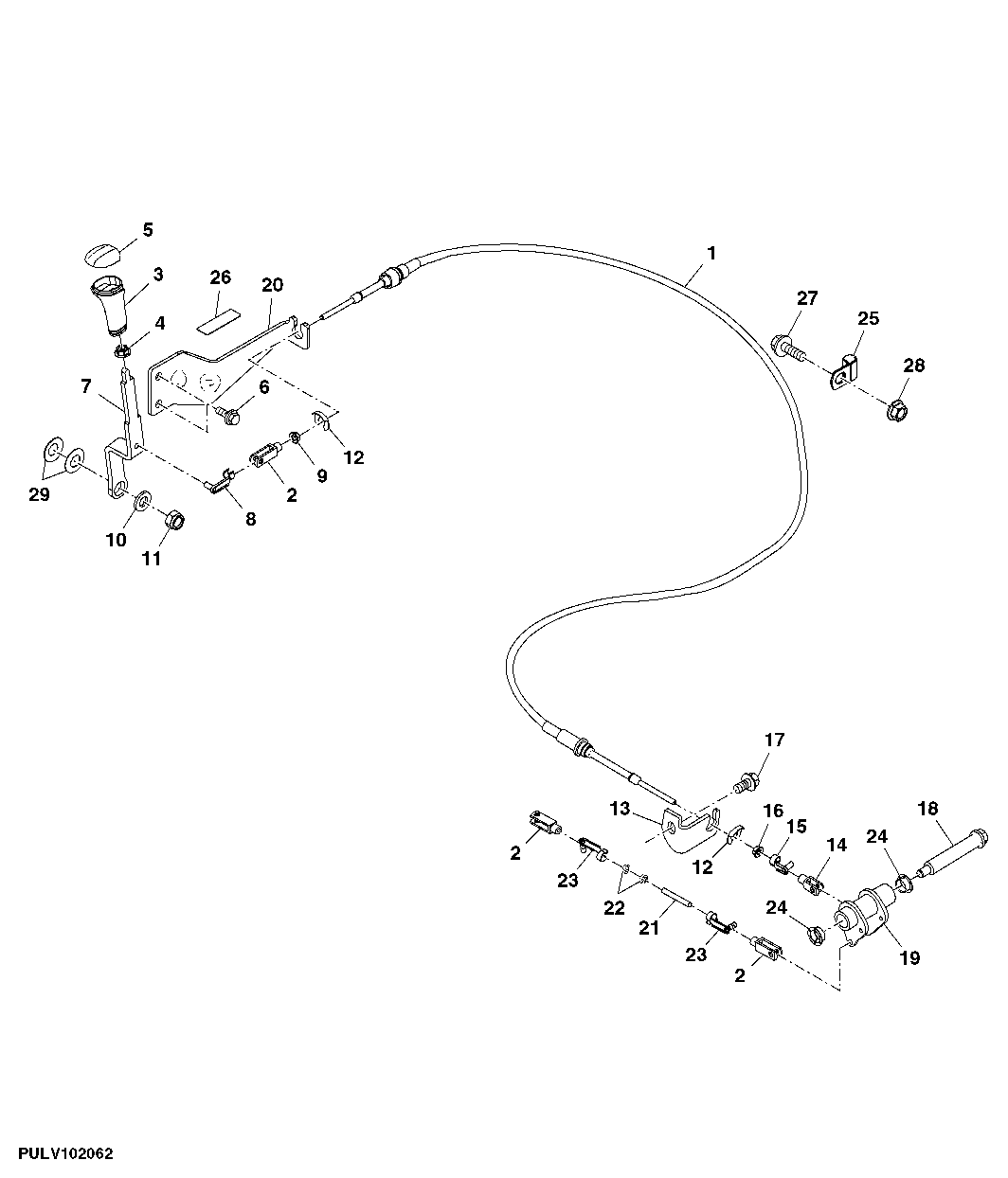 PTO SHIFTER, 2 SPEED PTO, OPEN OPERATOR'S STATION (LOW PROFILE)