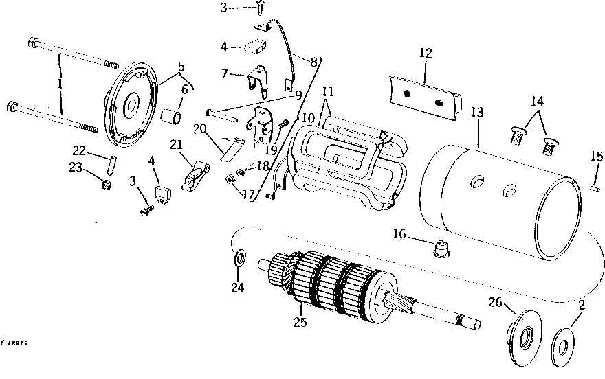 STARTING MOTOR COIL ASSEMBLY, HOUSING, AND ARMATURE