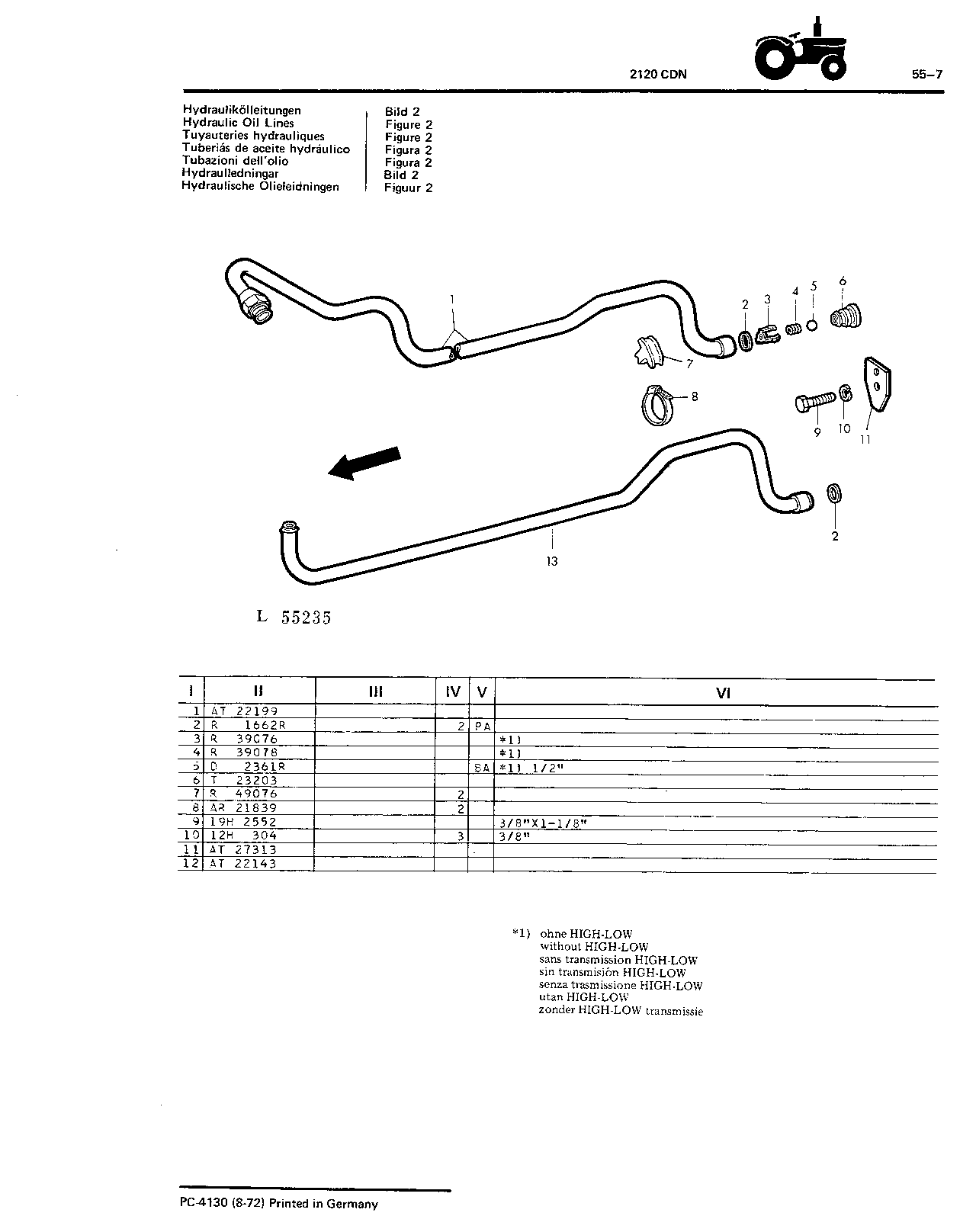 Hydraulic Oil Lines (Continued)