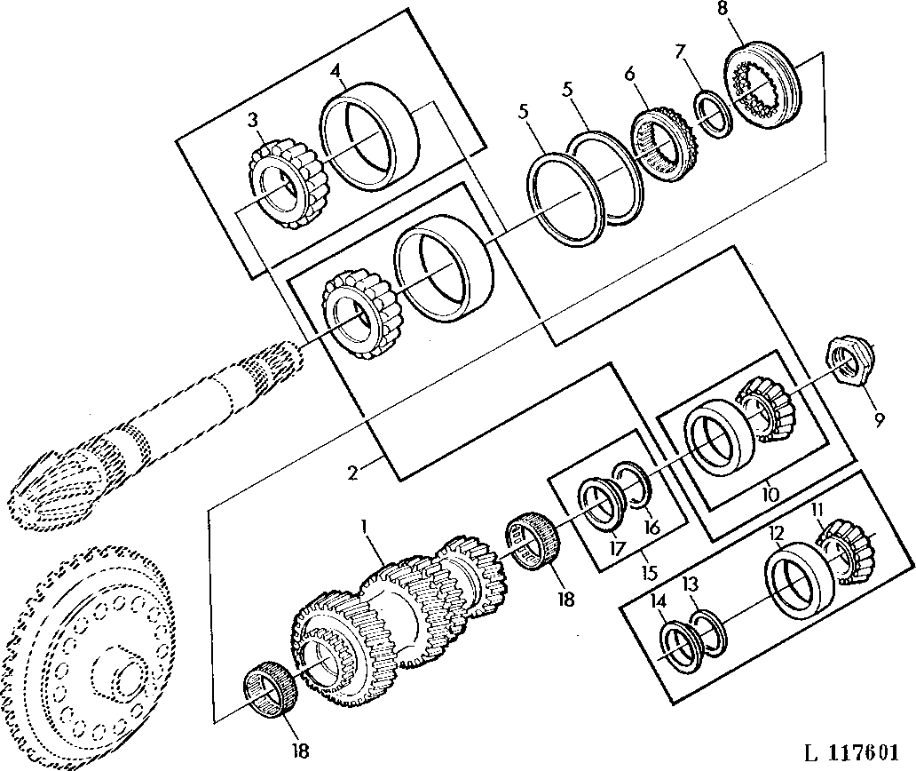 PINION SHAFT/GROUP SHAFT (SYNCHRONIZED TRANSMISSION)