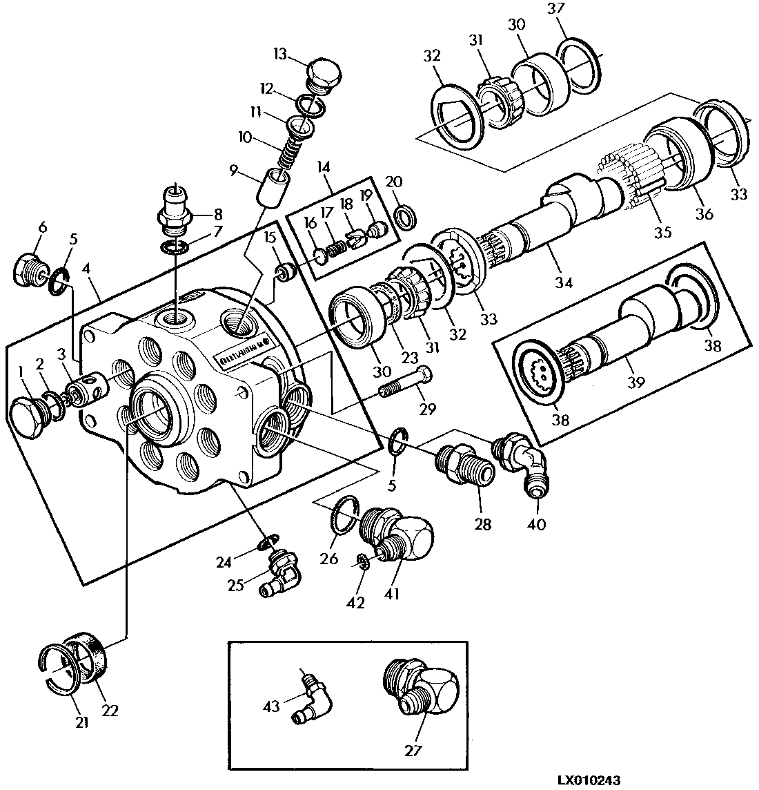 HYDRAULIC PUMP (40CM3=2.4 CU.IN.) MODEL NO. EA1