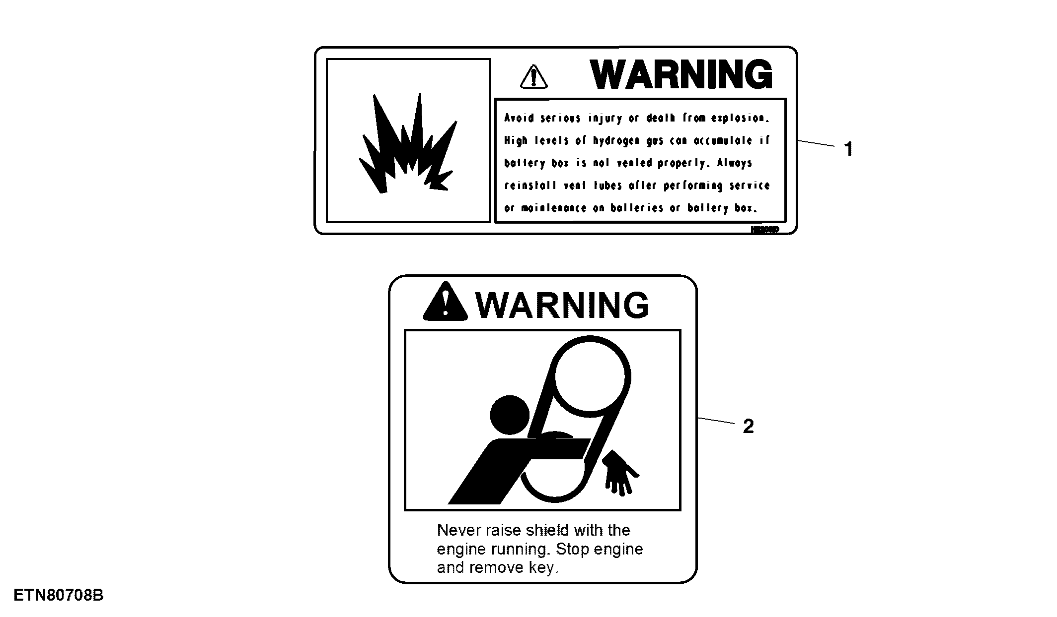 Label, Battery Box Warning