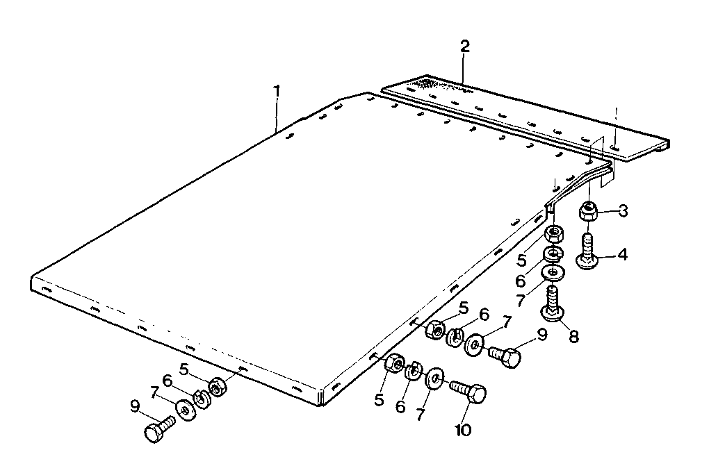 FLOOR PANEL FOR FEEDER CONVEYOR (W/MASTER PLAT.)