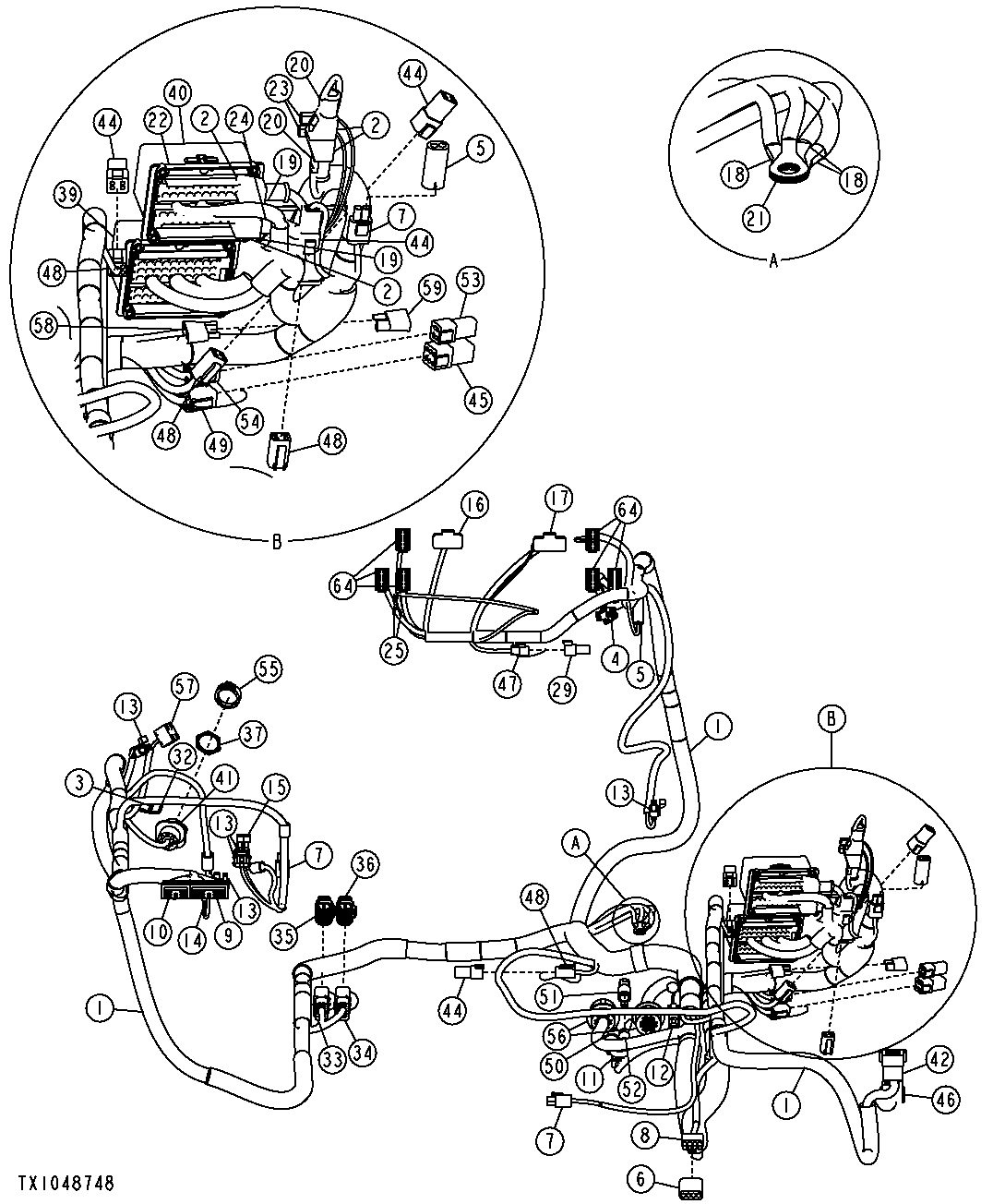 Operator's Station Wiring Harness and Connectors (150490 - 210218)