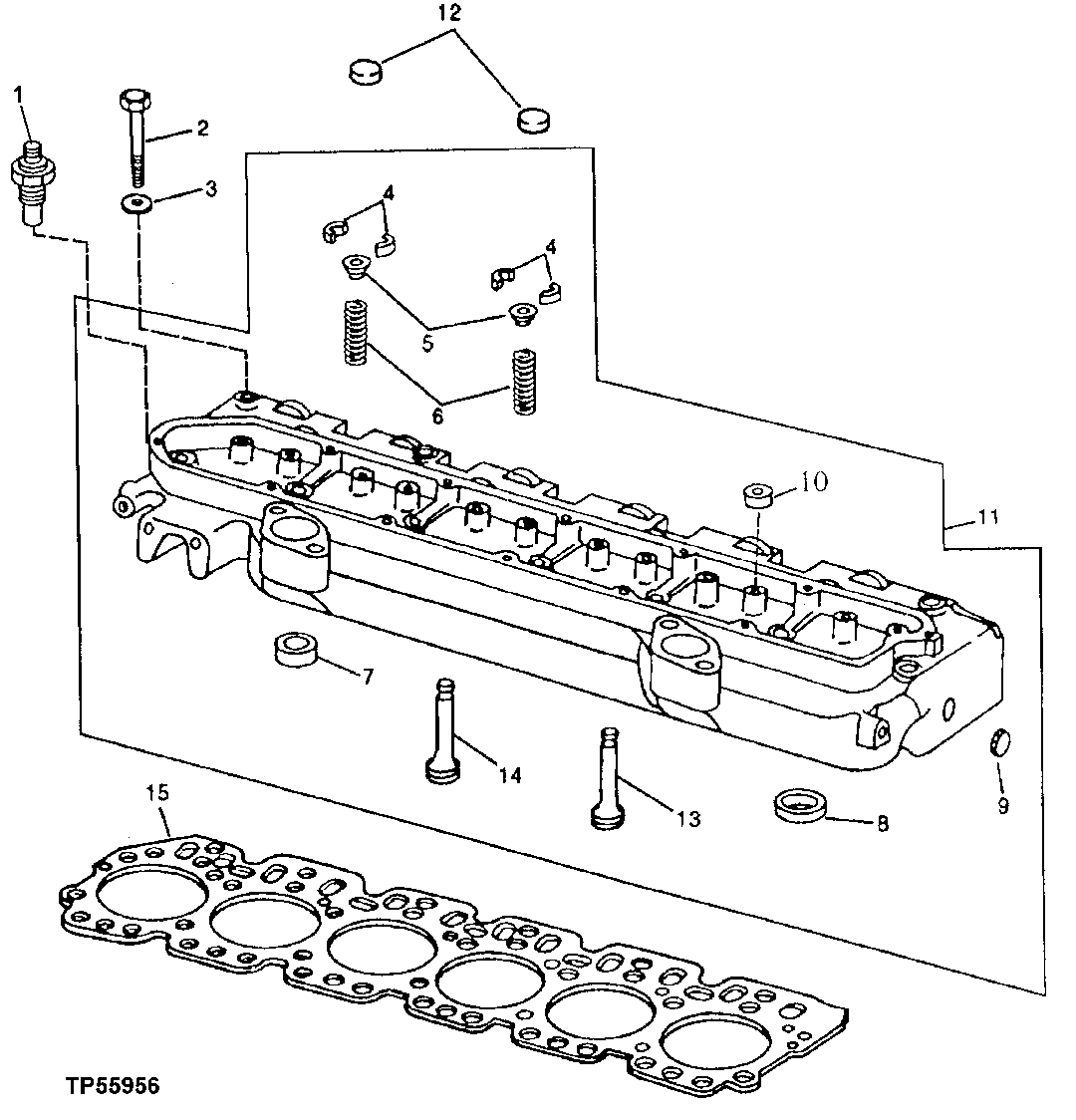 Replacement Cylinder Head and Valves (544E) ( - 299999)