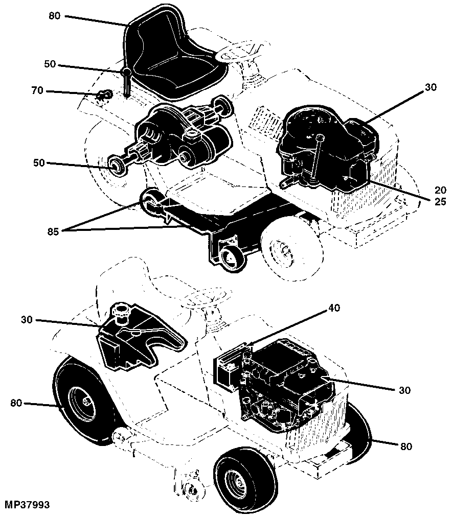 240, 245, 260, 265, 285 & 320 Lawn and Garden Tractors