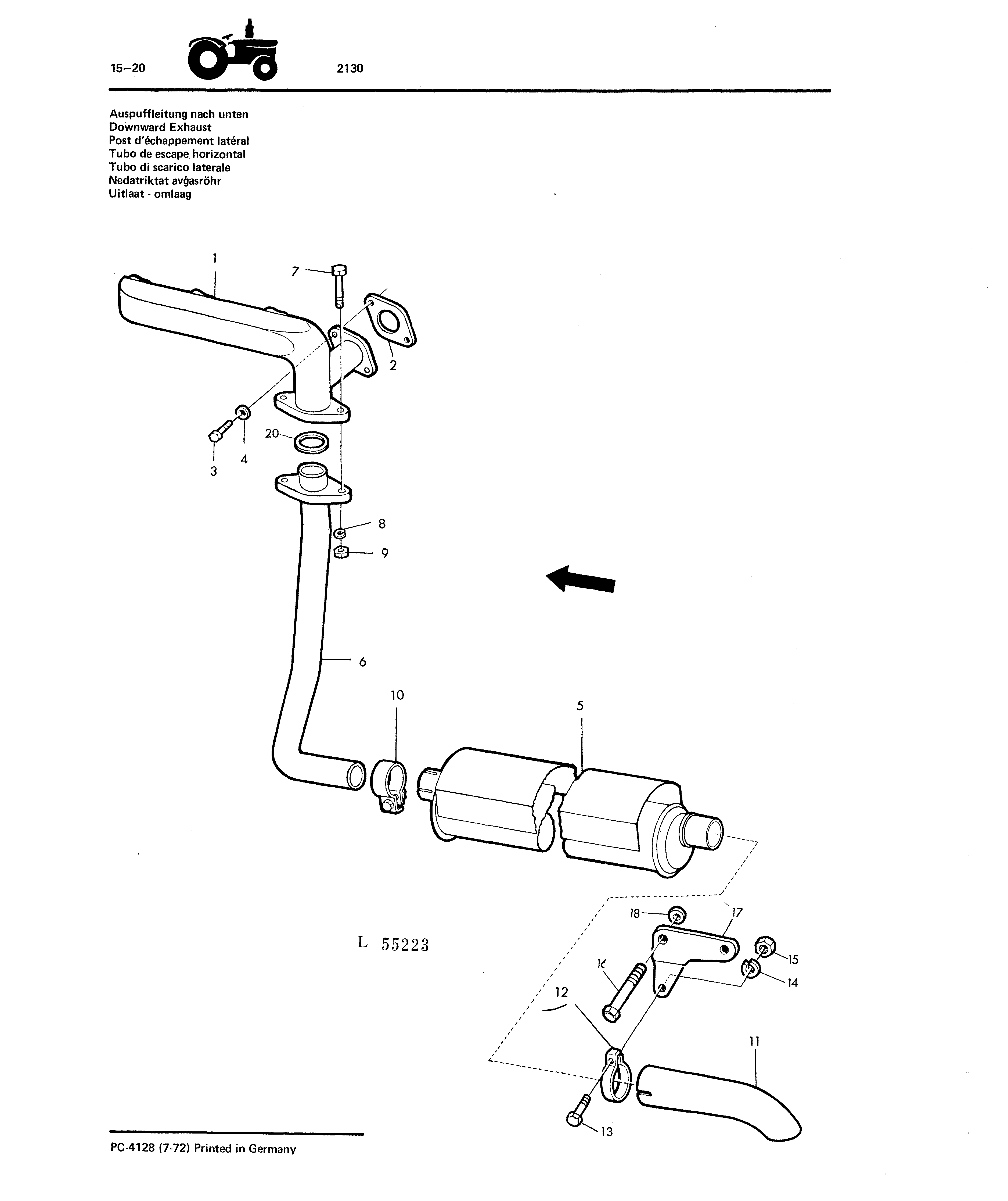 Downward Exhaust
