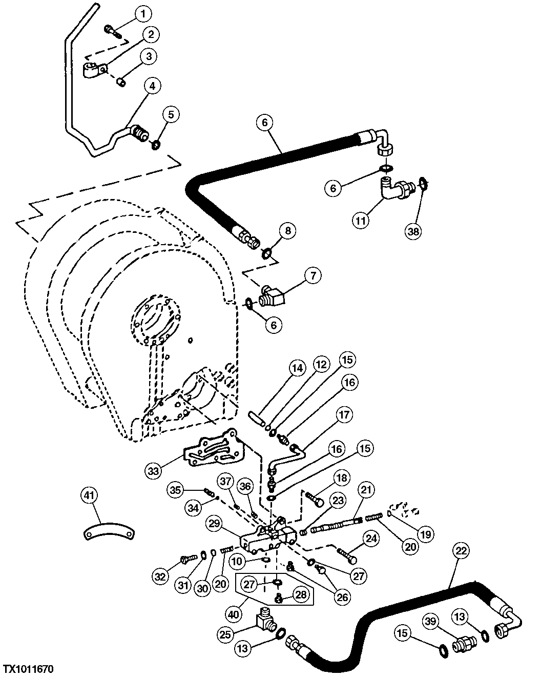 Winch Control Valve Hydraulic Oil Lines and Hoses (Model 6000 Winch)