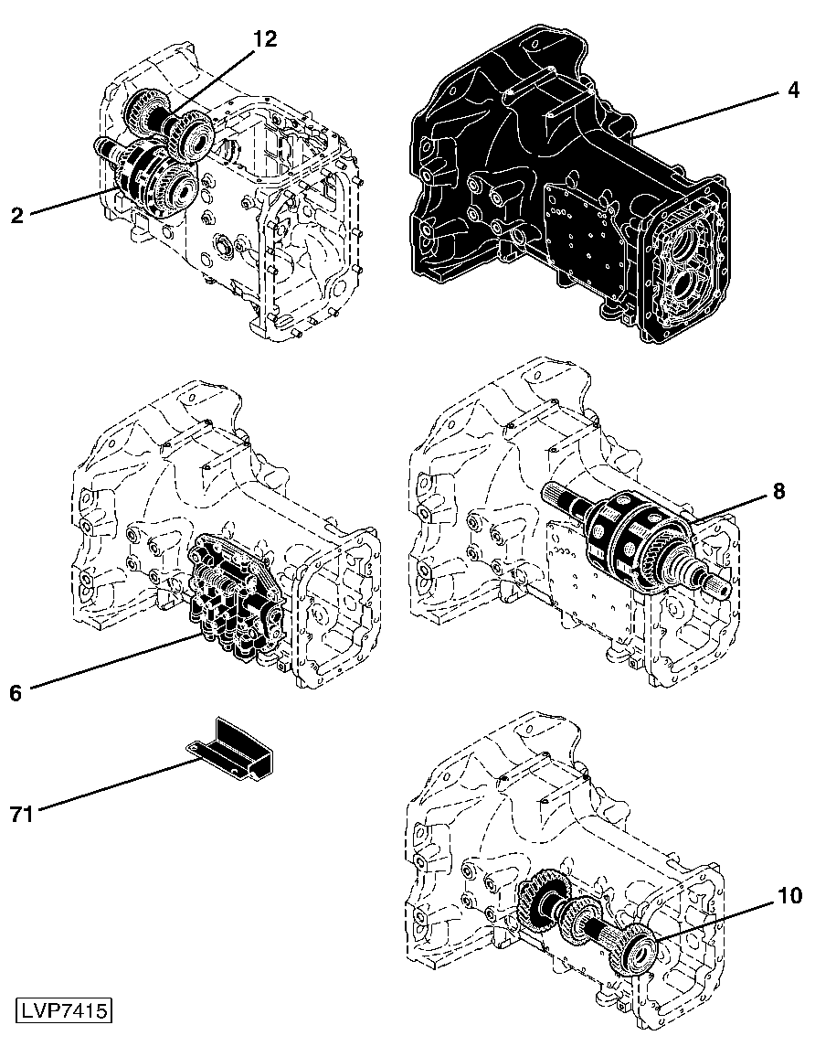 520 Powerreverser Transmission (P/R) With Electro-Hydraulic (EH) Hi/Low Tractor