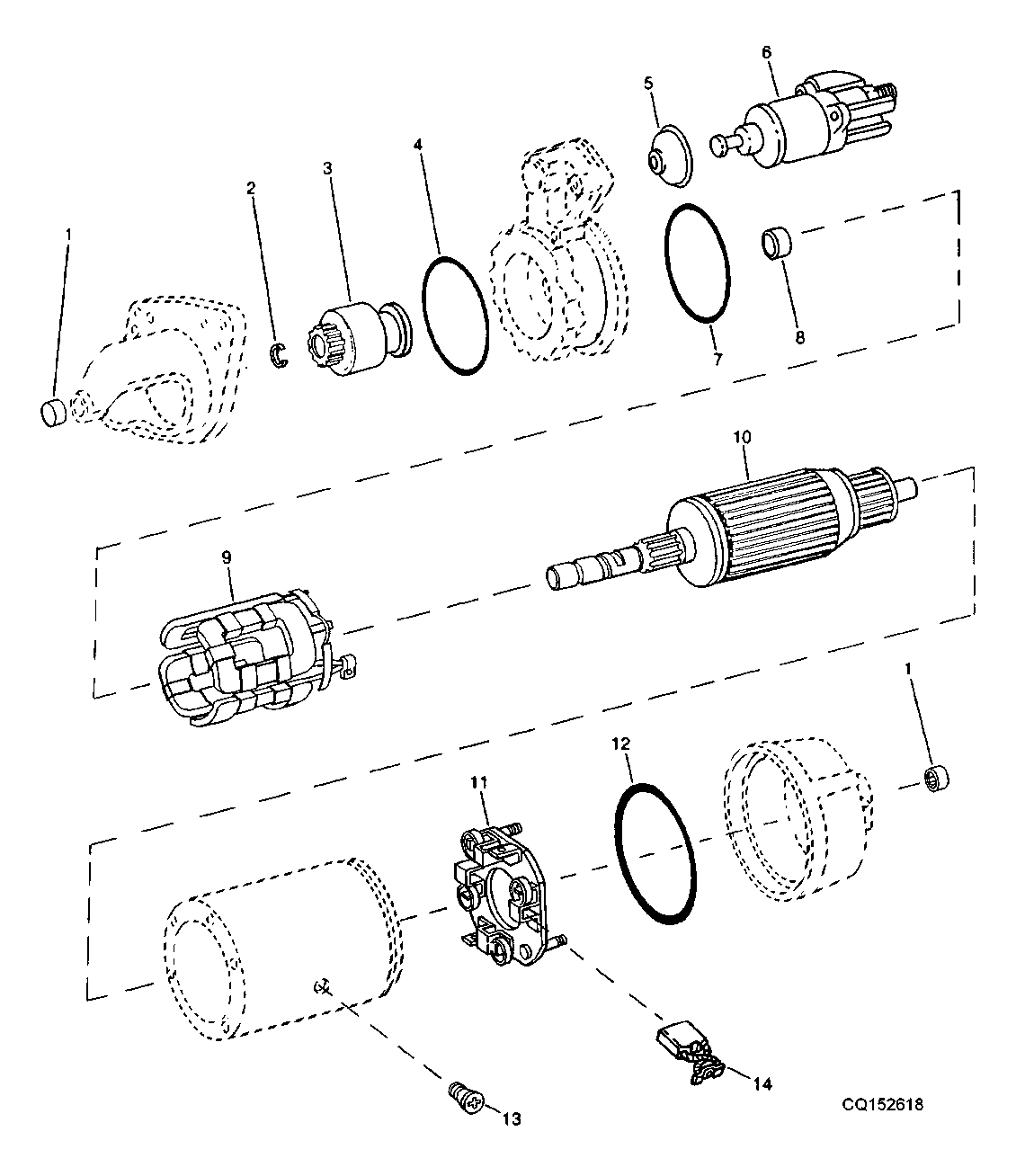 COMPONENTS FOR STARTING MOTOR - 8.1L ENGINE