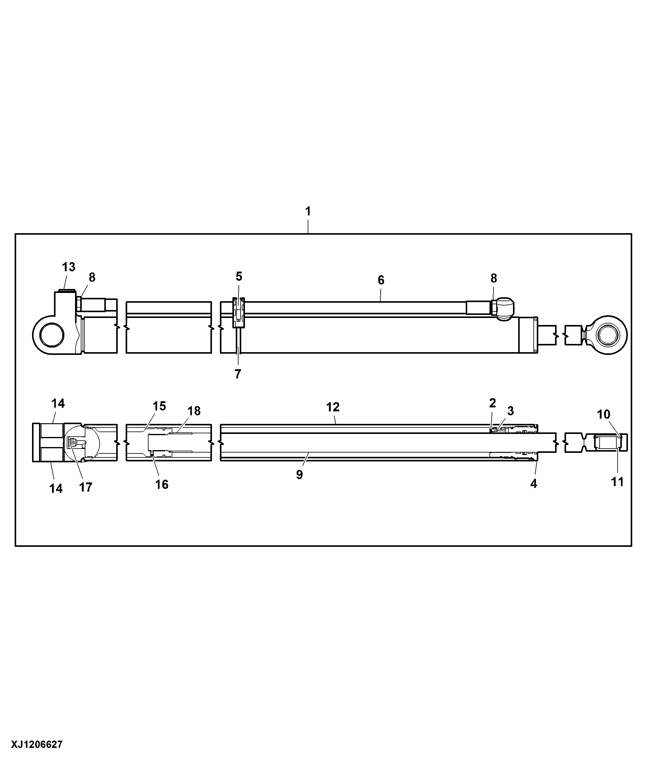 Components, Cylinder, Extension Boom, CH910