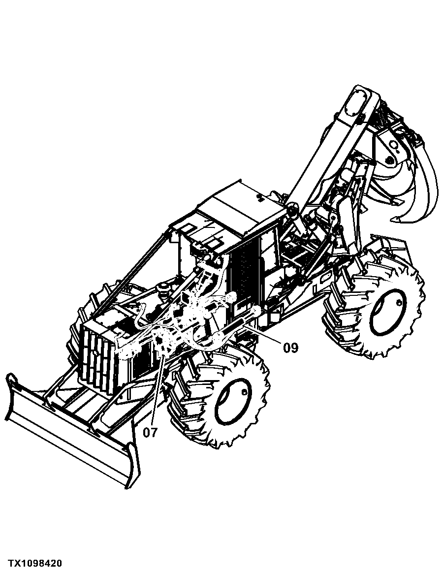 748HTJ Timberjack Cable and Grapple Skidder (PIN: 1DW748HT_ _C630436 - C666892) (PIN: 1DW748HT_ _D630436 - D666892)