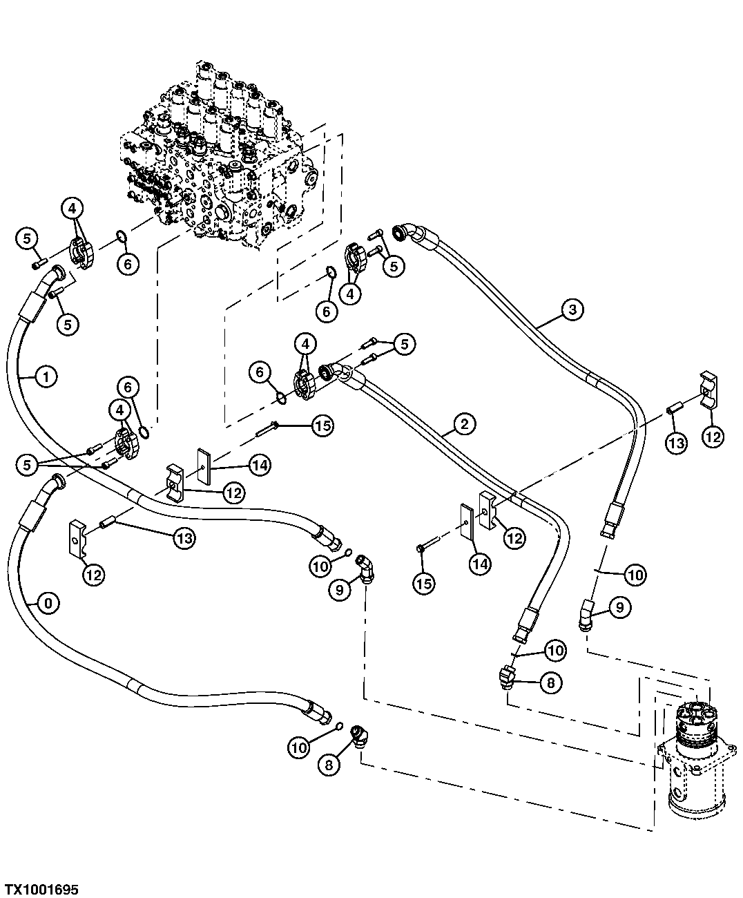 Hydraulic Lines (Control Valve To Rotary Manifold)